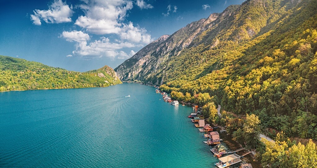 Reka Drina iz vazduha